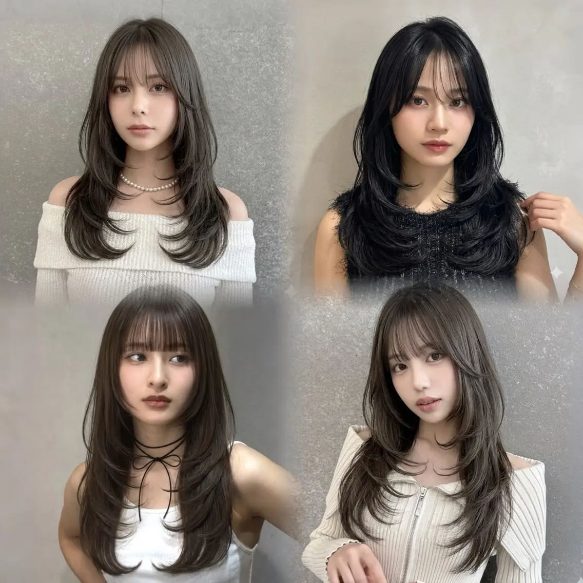 セミロング カラー カット ヘアカラー トリートメント RYU/レイヤー /透明感艶カラーのヘアスタイル
