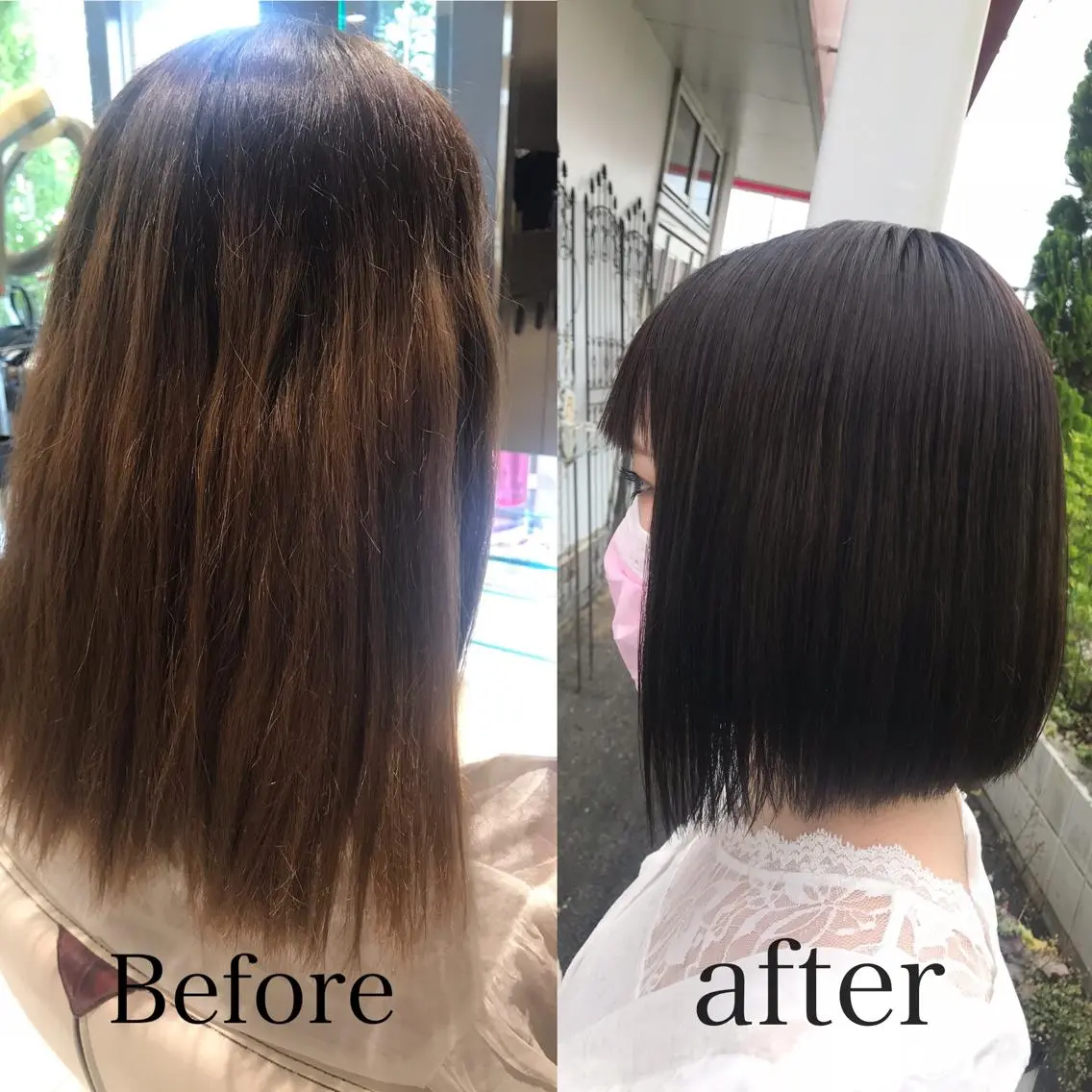 ミディアム ミディアムパーマ 学生 縮毛矯正 酸性ストレート 下條 真のヘアスタイル