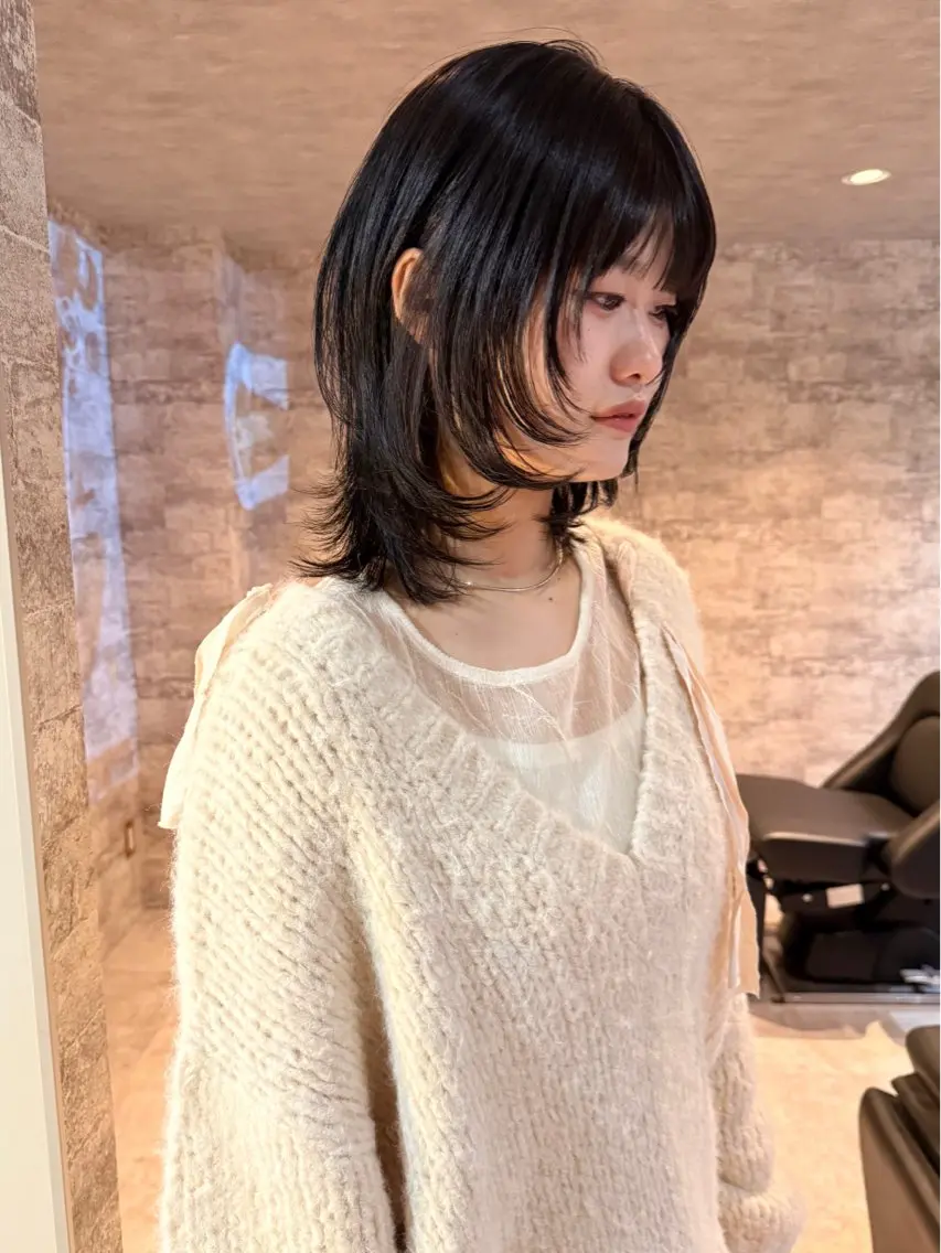 ミディアム カラー 似合わせカット カット ヘアカラー トリートメント mai / linoah˚✧のヘアスタイル