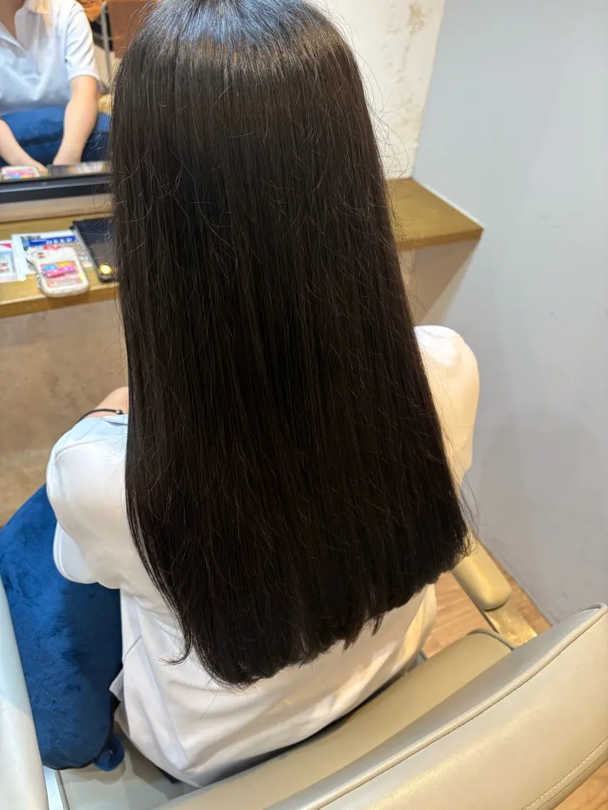ロング ヘアカラー 韓国ヘアー🇰🇷 MIWAのヘアスタイル