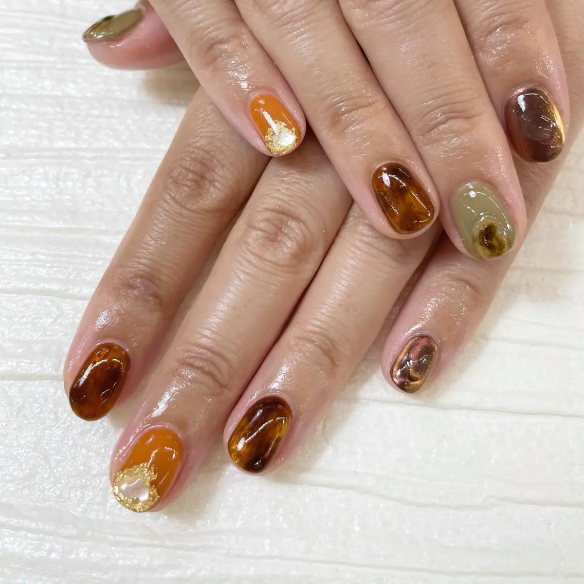 ネイル 持ち込み ニュアンスネイル MINORI Nail&Waxのネイルデザイン