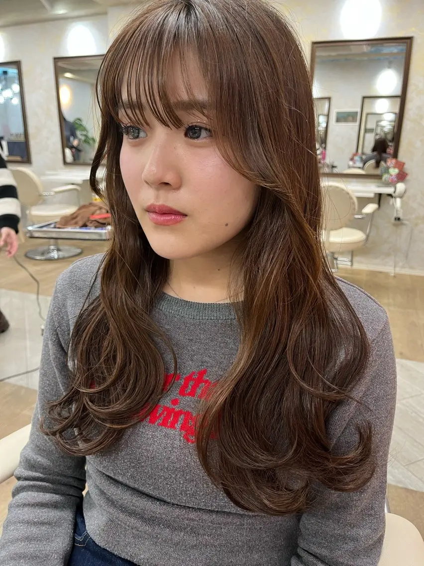 【ミニモ学割‼️】前髪、顔まわりカット+1メイクカラー+クイックTR🩵🫧 10450円→5500円の写真