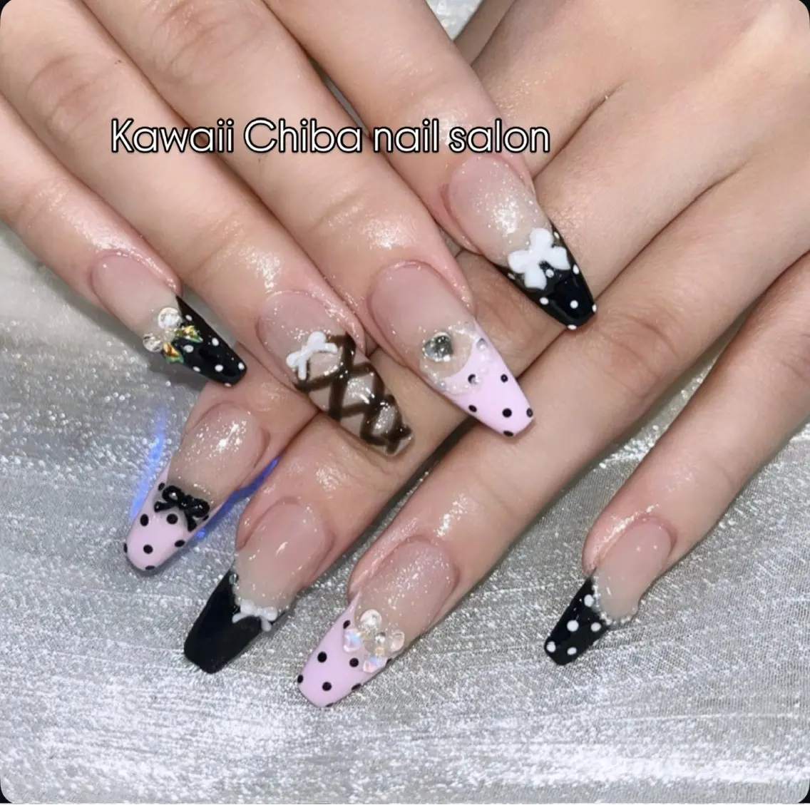 ネイル アートネイル クリアネイル ジェルネイル ハート 韓国ネイル Kawaii _Nailのネイルデザイン