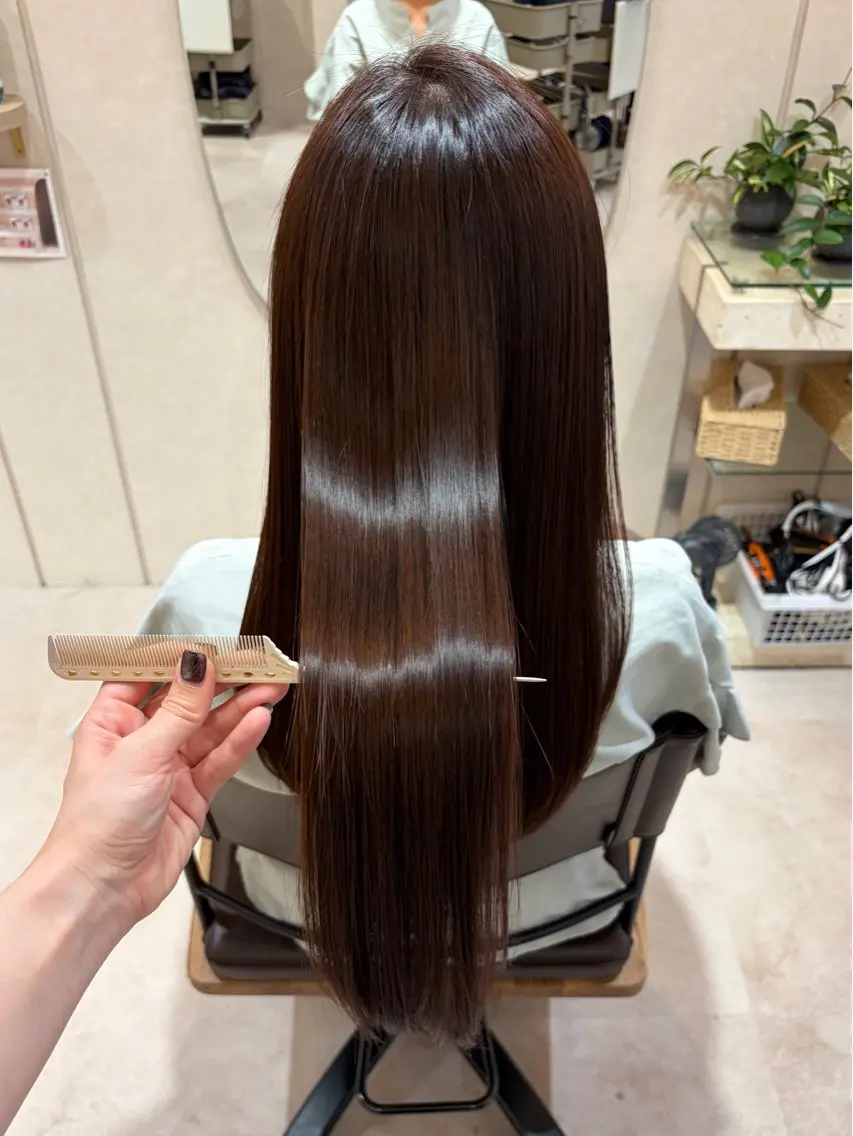 ロング カラー ヘアアレンジ 髪質改善 トリートメント カット ヘアカラー トリートメント 白浜 サキのヘアスタイル