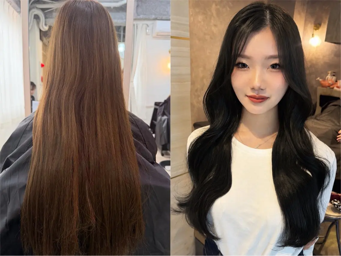 ロング カラー グレージュ オリーブグレージュ オリーブグレー ヘアカラー あみ/暗髪オリ ーブ特化🍃髪質改善のヘアスタイル