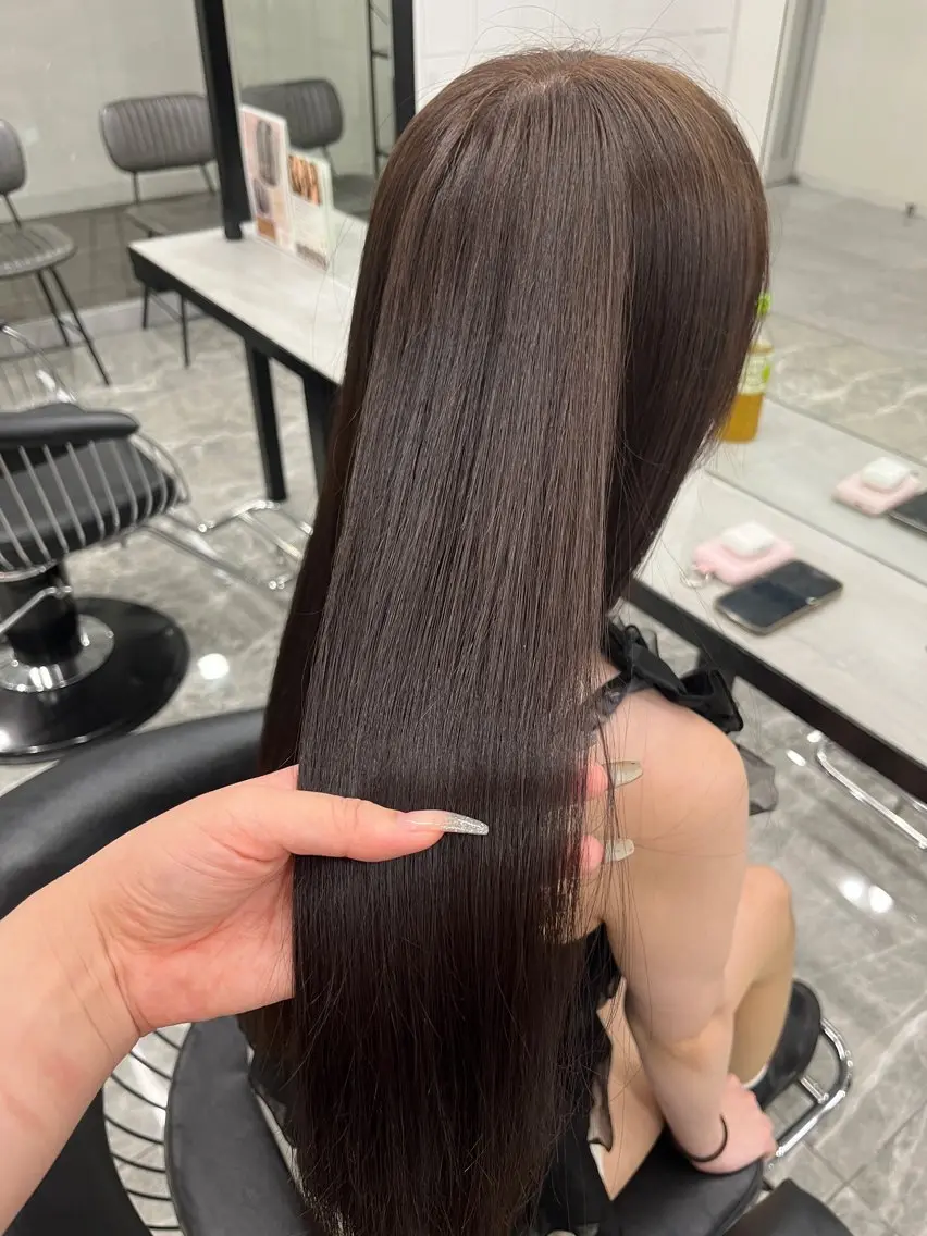 ロング カット ヘアカラー トリートメント 🎀髪質改善カラー/ yuka🎀のヘアスタイル