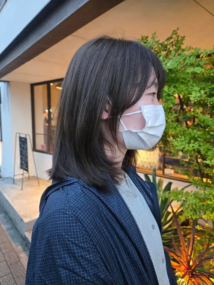 ミディアム カット ヘアカラー 韓国好き🇰🇷 美容師MIKUのヘアスタイル