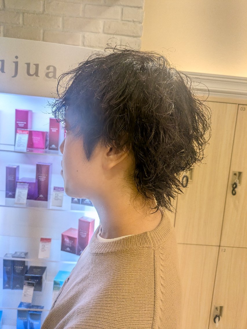 パーマ メンズ メンズパーマ シャドーパーマ カット パーマ 佐々木 萌のヘアスタイル