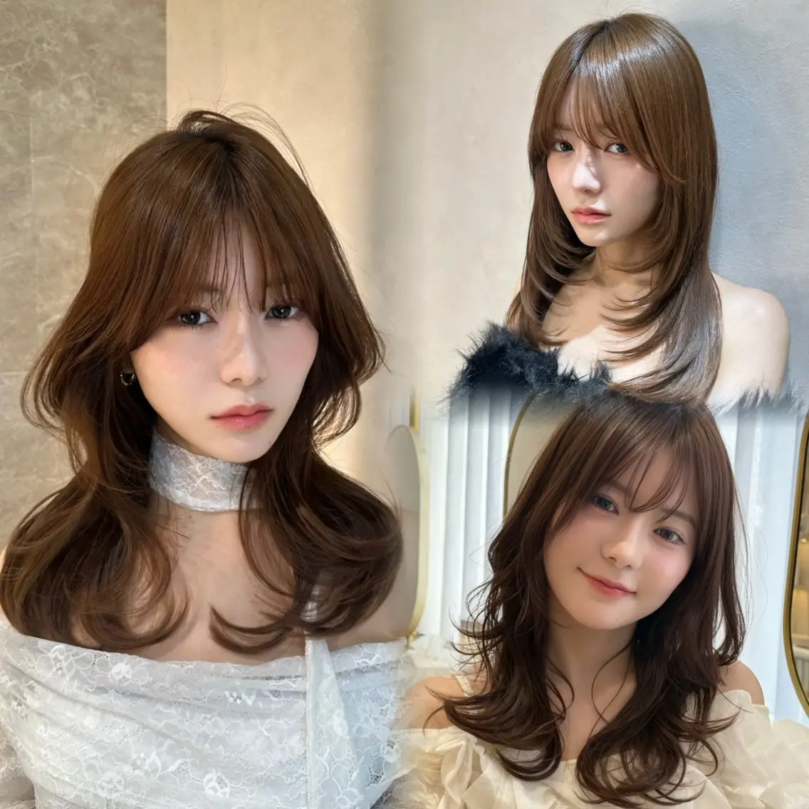 ロング レイヤーカット カット 👑髪質改善/透明感 カラー/レイヤー/Uのヘアスタイル