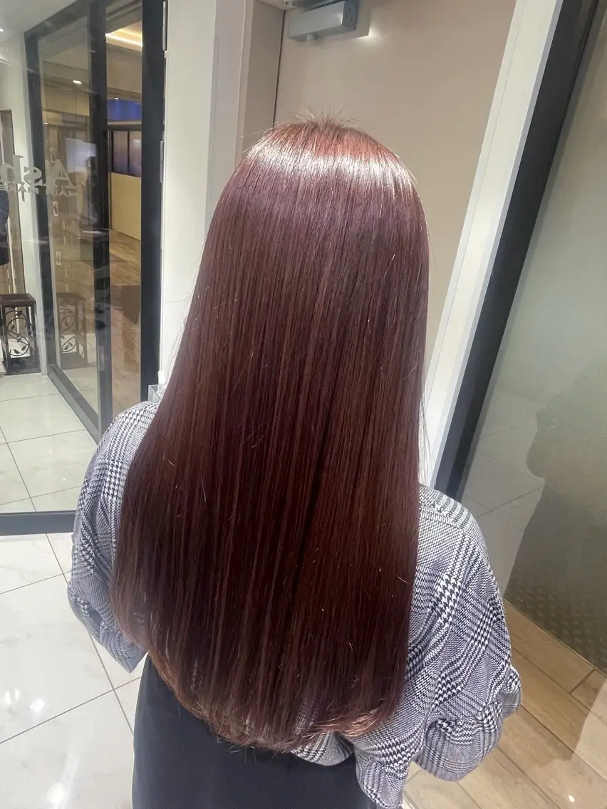 カラー 結菜🎀 暖色系カラー❤️💍のヘアスタイル