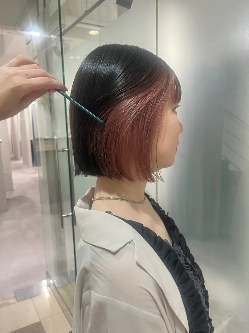 ショート ヘアカラー トリートメント Yurina 💖透明感カラー💖のヘアスタイル