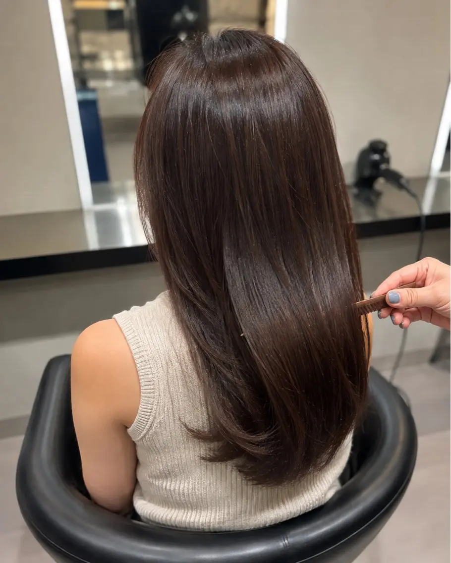 ミディアム カラー ブラウンカラー トリートメント 🌈ウルトワ水素 髪質改善naru🌈のヘアスタイル