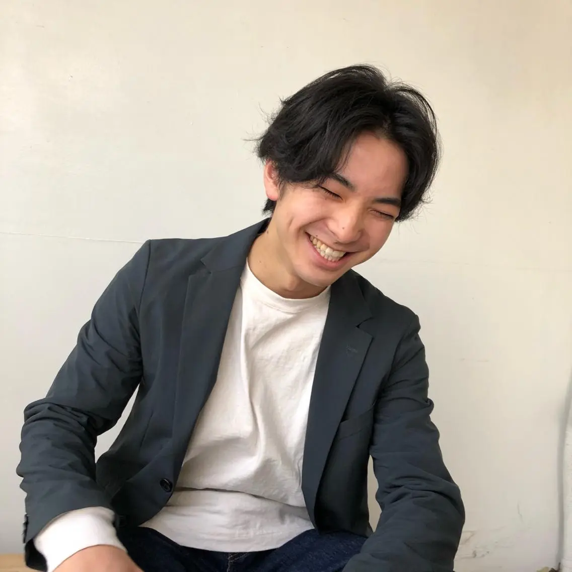 メンズ happy man 🌸クロスパーマ🌸のヘアスタイル