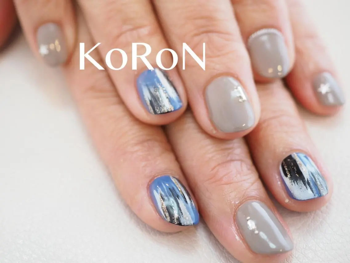 ネイル アートネイル ニュアンスネイル ハンドネイル 自宅サロン鎌倉 KORONのネイルデザイン