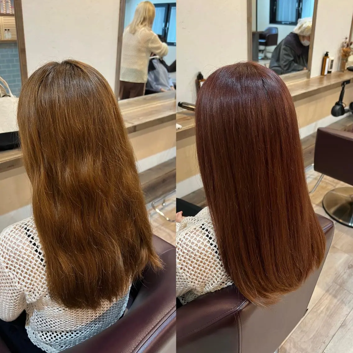 ロング カラー ベージュカラー ピンクカラー ピンクベージュ ヘアカラー トリートメント 工藤 梨花のヘアスタイル