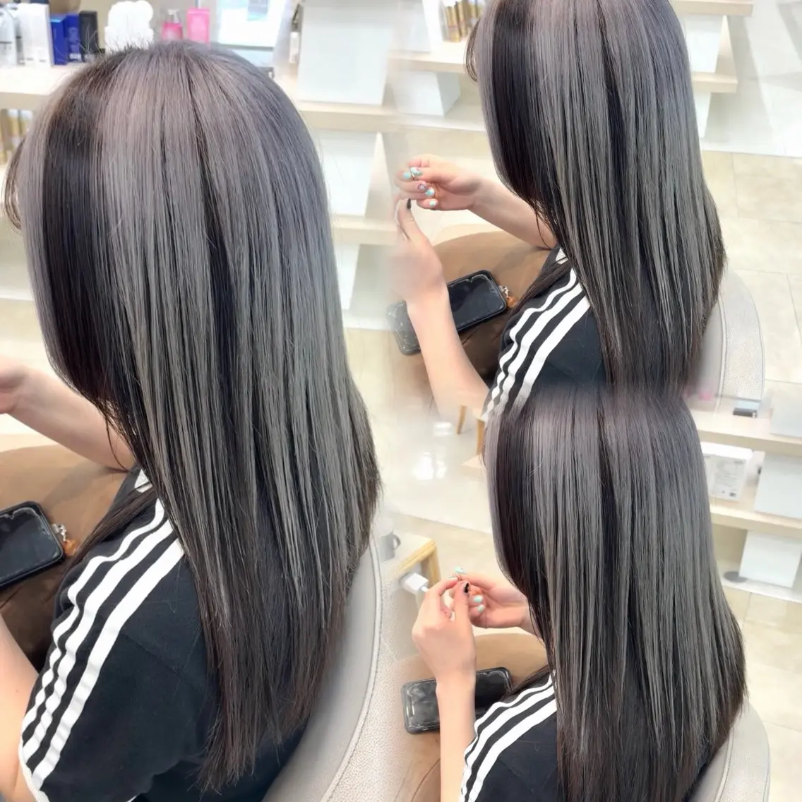 セミロング カラー ヘアカラー トリートメント 暖色/ブリーチカラー 🎀 M i k uのヘアスタイル