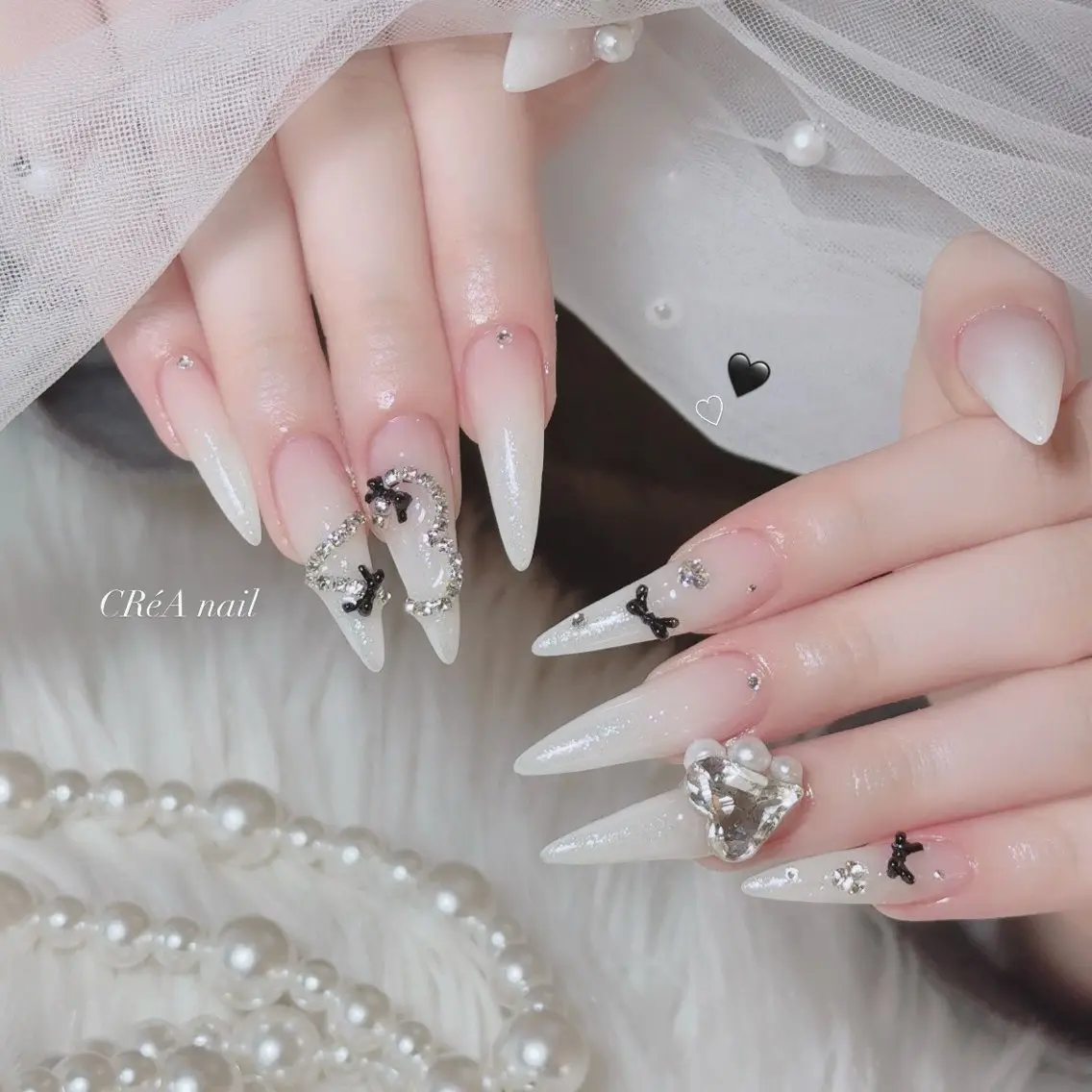 ネイル ロングネイル スカルプネイル ハンドネイル CReA nailのネイルデザイン