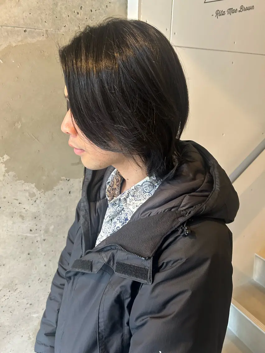 ミディアム ウルフカット カット ウルフカット レイヤーカット上柿のヘアスタイル