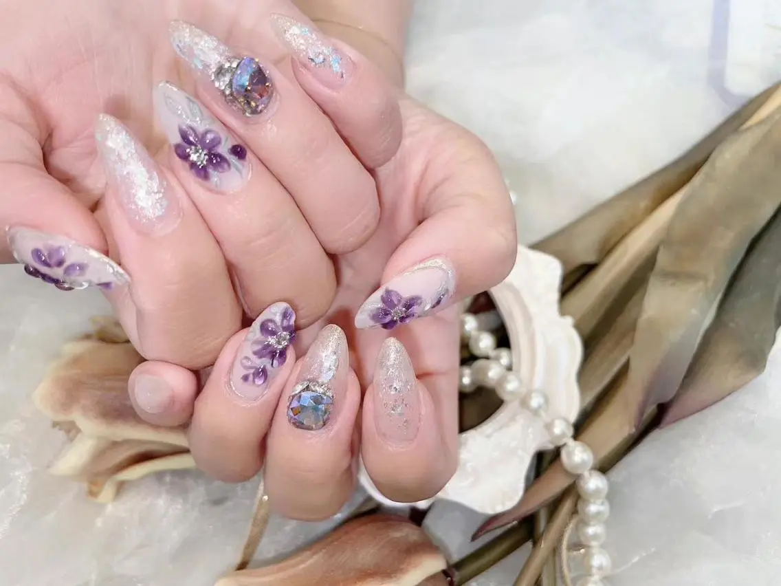 ネイル フラワーネイル babarla Nailのネイルデザイン