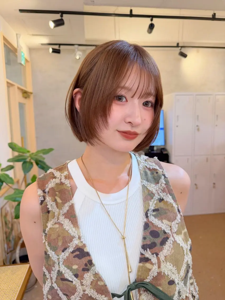 ショート カラー 🥑🫧田實 紗和 ボブ/暖色カラー🩰のヘアスタイル