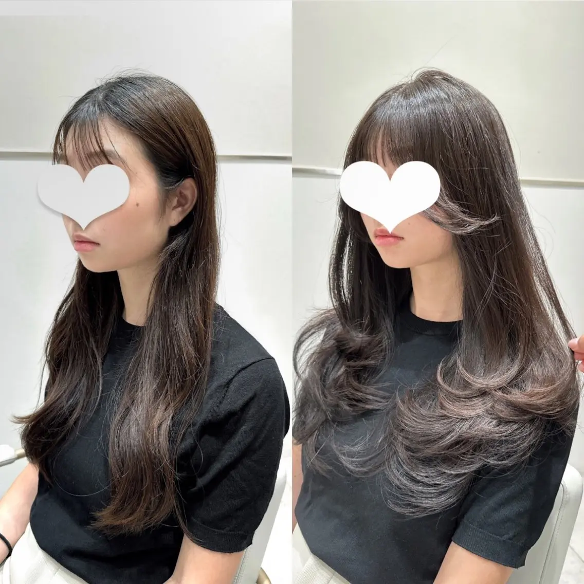ロング カラー ヘアアレンジ ハイレイヤー レイヤーカット 🤎小顔レイヤー /ベージュ🤎友香のヘアスタイル
