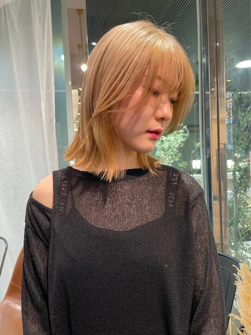 セミロング 韓国風カラー 学生 髪質改善 韓国風ヘア トリートメント メンズスタイル Hitomi🐶のヘアスタイル