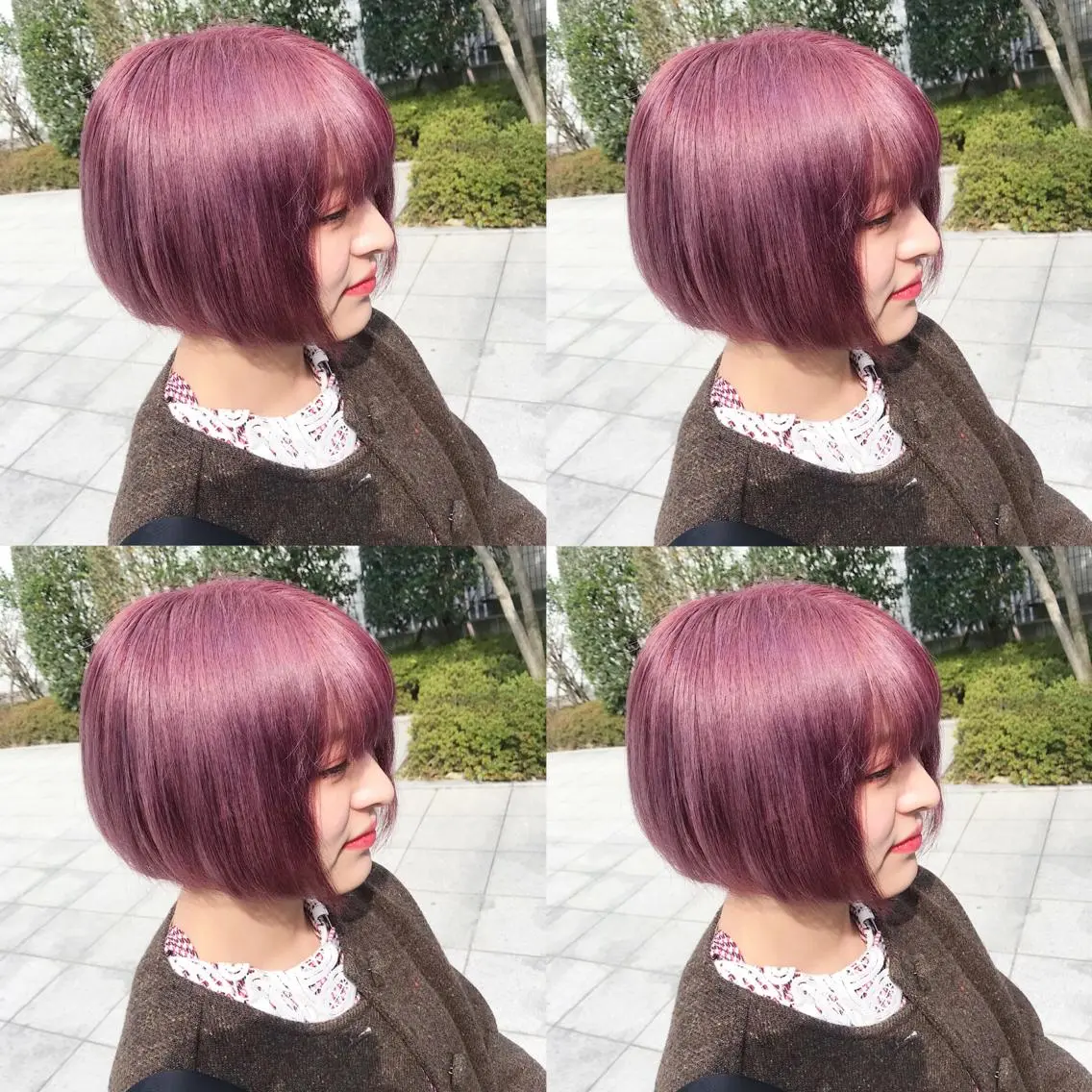 ショート カラー ヘアアレンジ TAKUMAブリーチ /切りっぱなし🪽のヘアスタイル