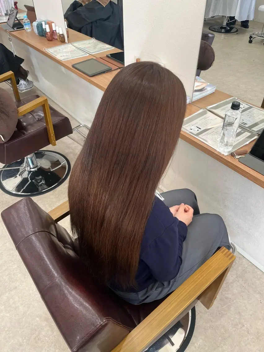 ロング カラー ヘアカラー mei/艶髪/透明感 /暗髪/ヘアセットのヘアスタイル
