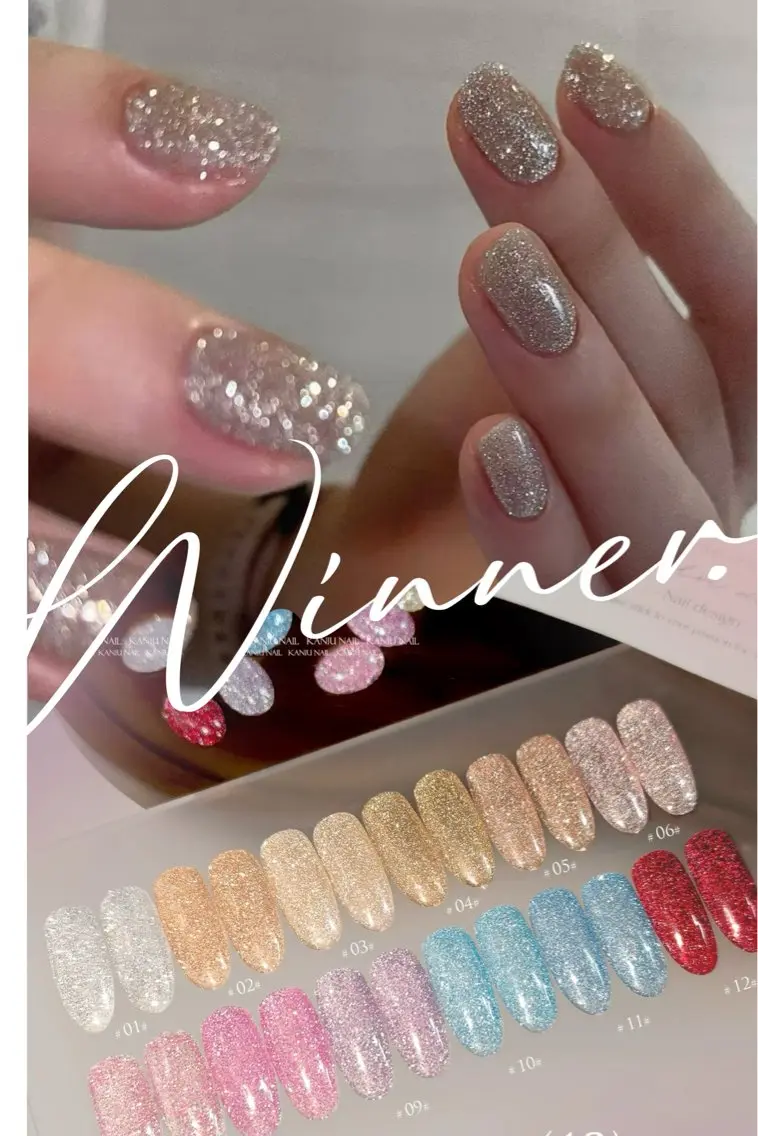 ☆秋色フラッシュ☆キラキラ～《チップ長さだし》フラッシュネイル　2色まで（オフあり）の写真