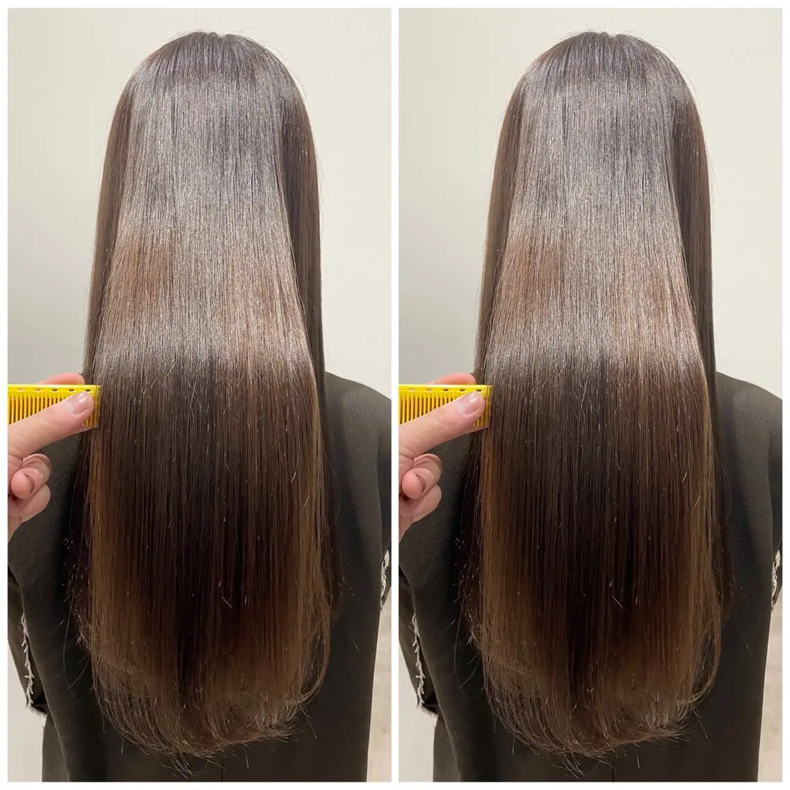 ロング ボブ ハイライト 髪質改善 縮毛矯正 トリートメント 🌟髪質改善 平本雄大🌟のヘアスタイル