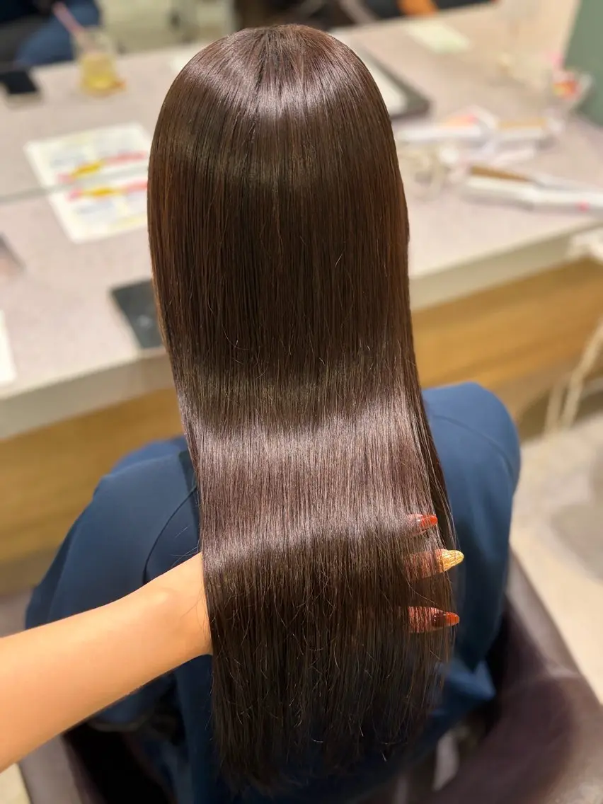 ロング ヘアカラー 彩菜/透明感艶カラー /赤み消しカラーのヘアスタイル