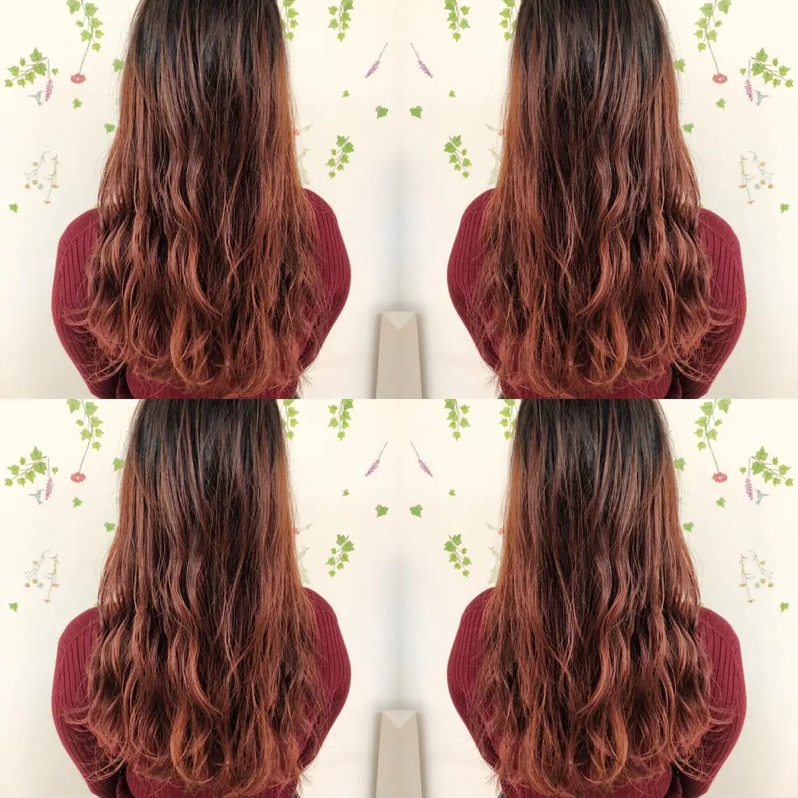 ロング カラー アッシュ バレイヤージュ ブリーチ グラデーションカラー グレージュ 似合わせカット/ レイヤーカット/新谷のヘアスタイル