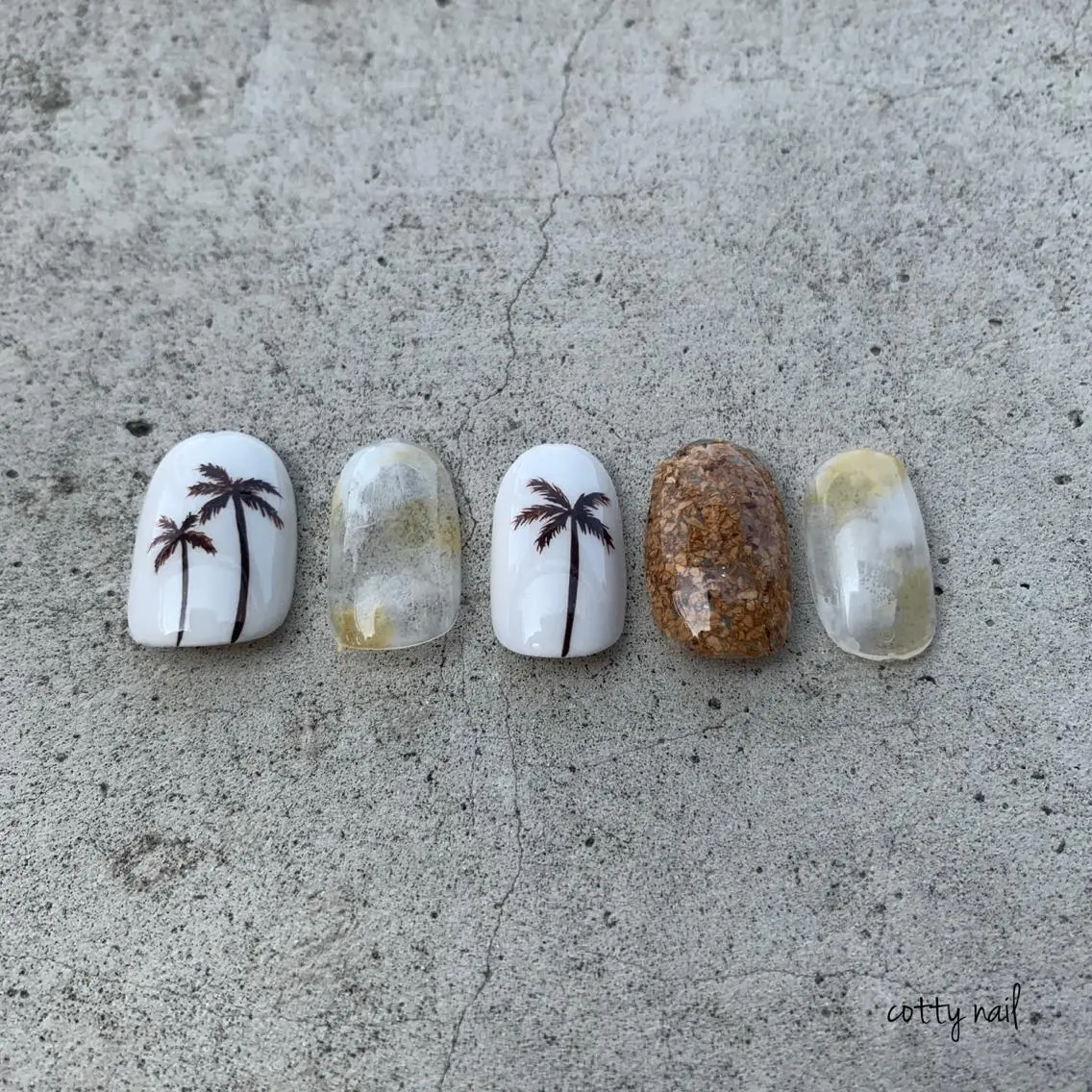 ネイル ジェルネイル ニュアンスネイル 夏ネイル cottynail -miki-のその他イメージ