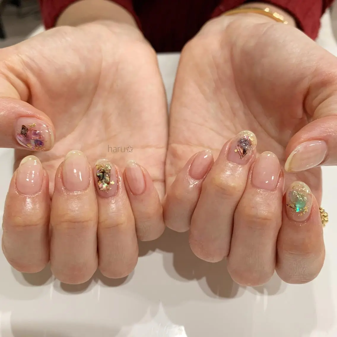 ネイル クリアネイル うにゃねいる ✿ harunaのネイルデザイン