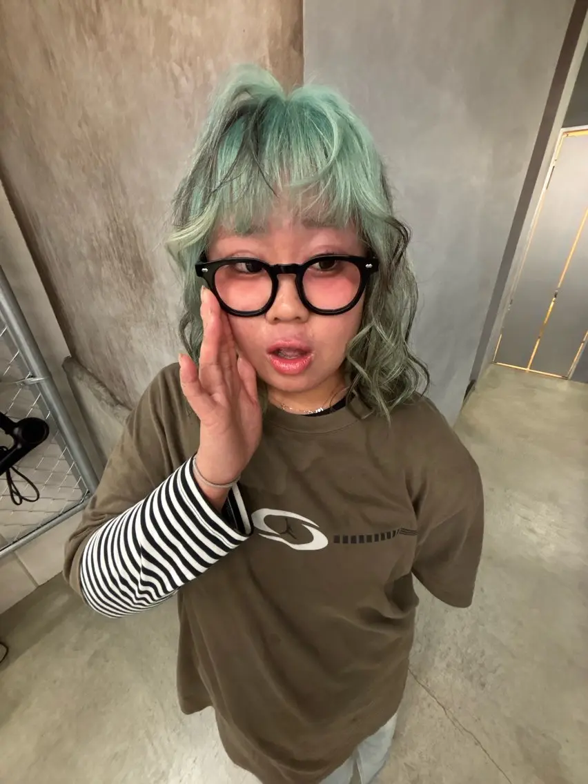 ミディアム カラー ヘアカラー デザインカラー /rioのヘアスタイル