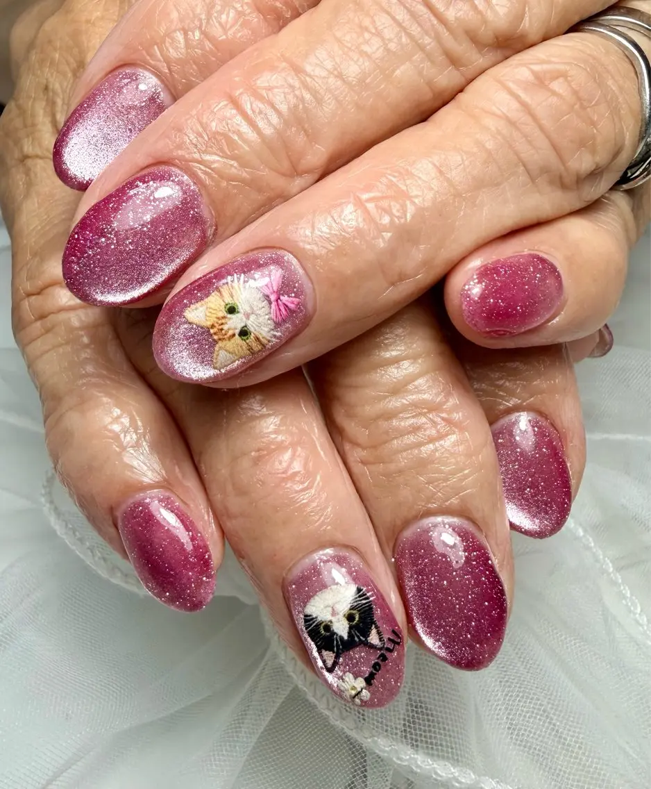 ネイル アートネイル チークネイル フラッシュネイル フラッシュマグ フレンチネイル Mai’s nailのネイルデザイン