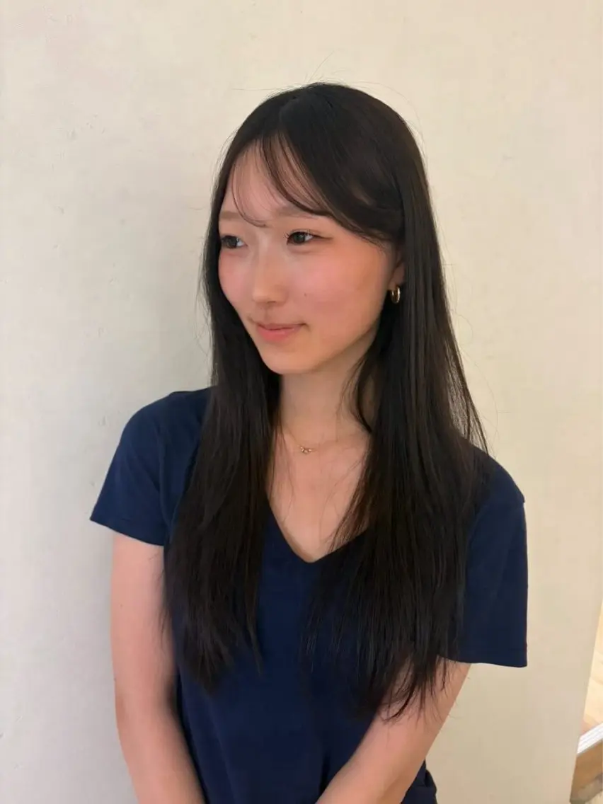 ロング カラー ブラウンカラー ダークブラウン 嶋津 愛叶のヘアスタイル