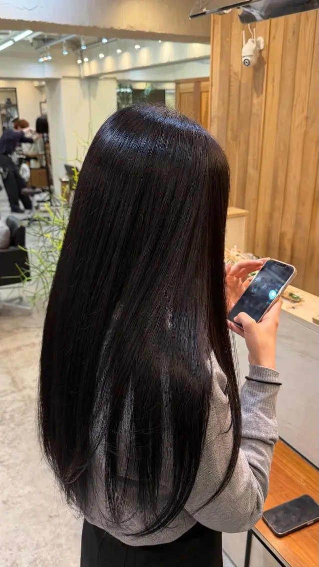 ロング ヘアカラー 艶カラー/ 縮毛矯正/ユズキのヘアスタイル