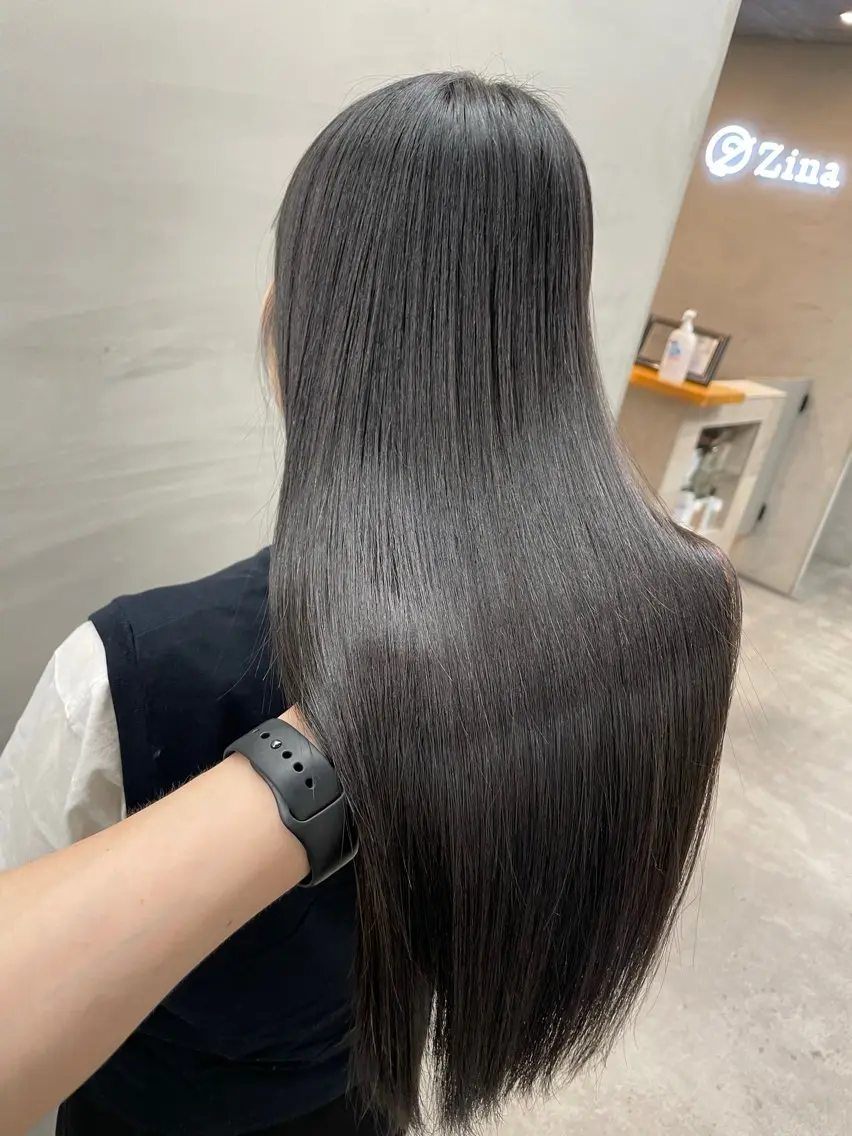 ロング パーマ カット 縮毛矯正 トリートメント 高山🐬髪質改善 池袋で縮毛矯正のヘアスタイル