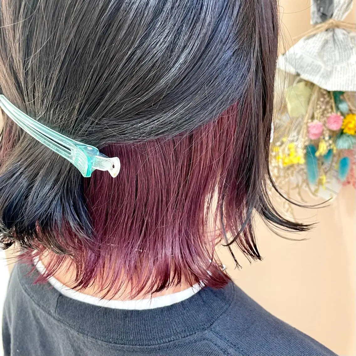 ミディアム カラー ピンクカラー カット ヘアカラー トリートメント ショート/ボブ/ 透明感カラー/ほのかのヘアスタイル