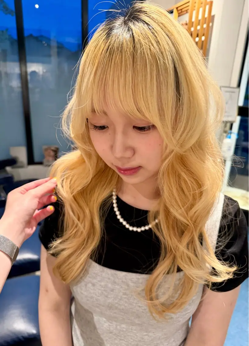 セミロング カラー ヘアアレンジ yui/名古屋浄心/ 透明感カラーのヘアスタイル