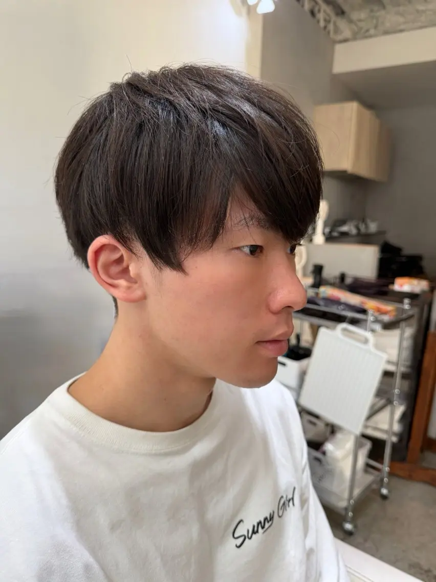 メンズ マッシュ カット makoto 池袋 カラー カットのヘアスタイル