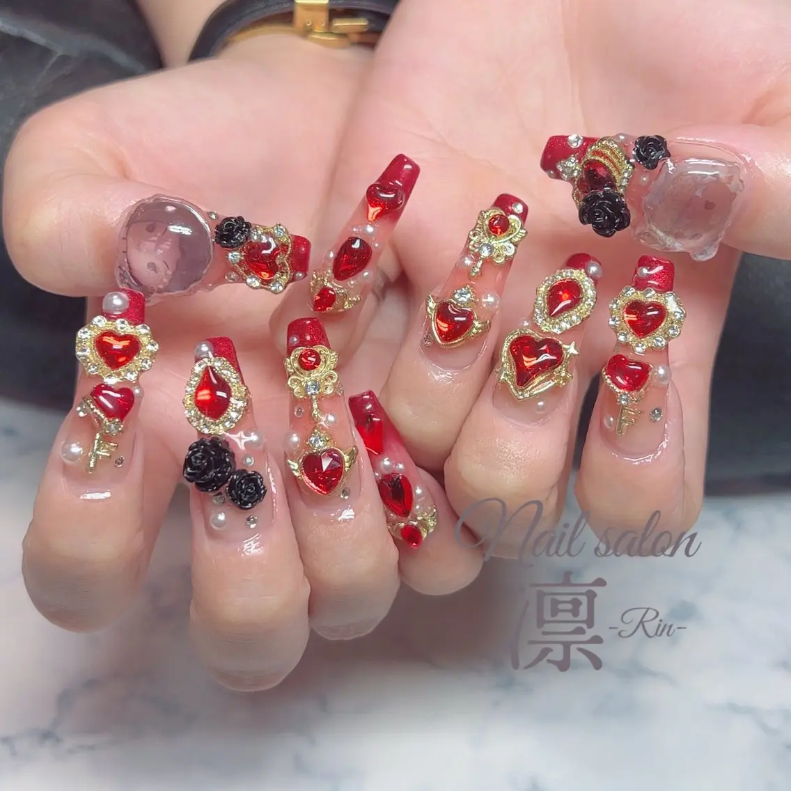 ネイル 持ち込み スカルプネイル private salon凛のネイルデザイン