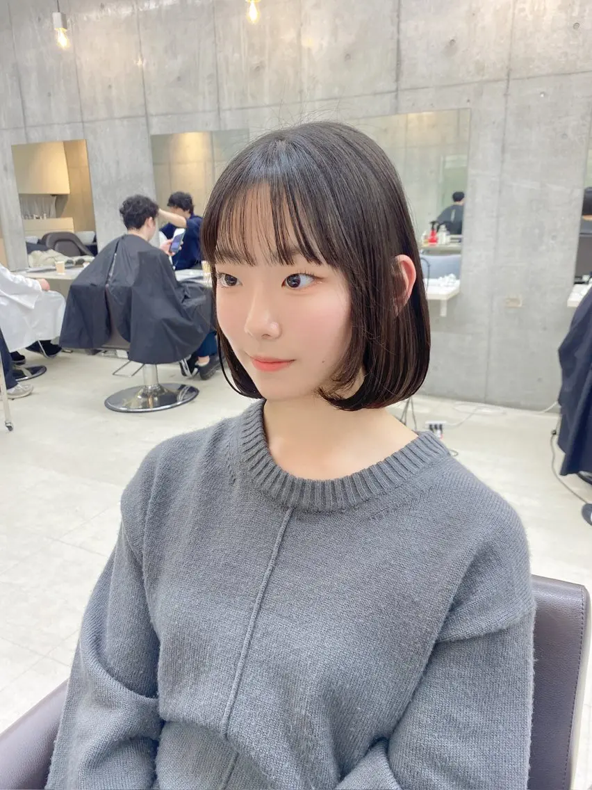ミディアム ボブ 韓国風ヘア うる艶ヘア♡韓国好き 透明感　shotaのヘアスタイル