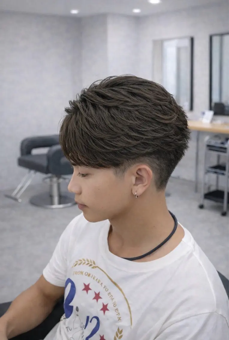 ショート パーマ ヘアアレンジ メンズ フェザーパーマ メンズパーマ ショートヘア ニュアンスパーマ カット パーマ トリートメント ヘッドスパ ヘアセット 🔥ニュアンス フェザー小林海斗🔥のヘアスタイル