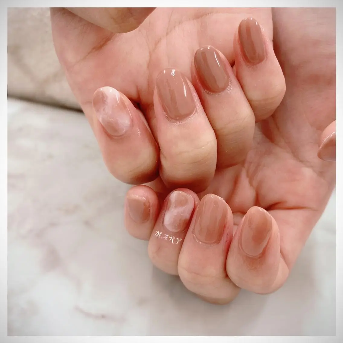 ネイル ニュアンスネイル ワンカラーネイル シンプルネイル Mary nail .narumiのネイルデザイン
