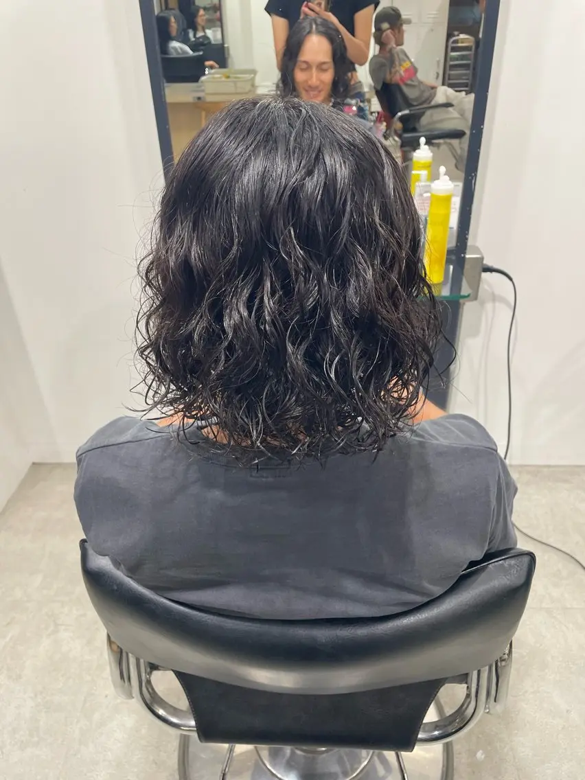 ミディアム パーマ メンズ fifth PARK HIN★T★のヘアスタイル