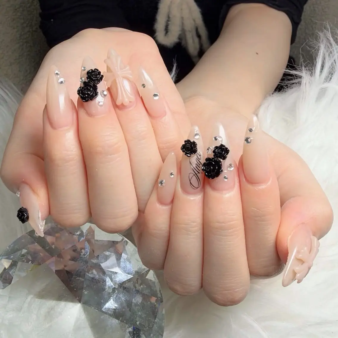 ネイル フットネイル フレンチネイル グラデーション 韓国ネイル ロングネイル ハンドネイル Hani Nail Salonのネイルデザイン
