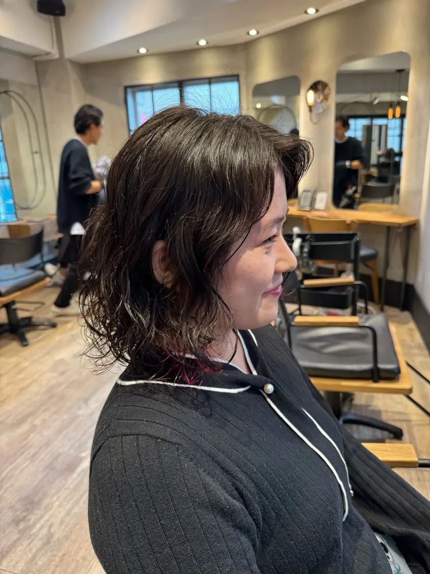 セミロング カット ヘアカラー トリートメント 新宿/顔周りカット +レイヤー＝しずく♩のヘアスタイル