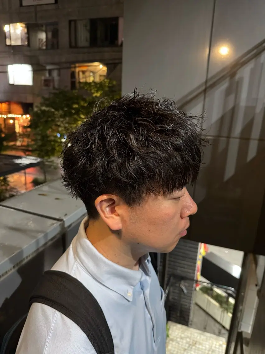 メンズ カット パーマ 河野 悠のヘアスタイル